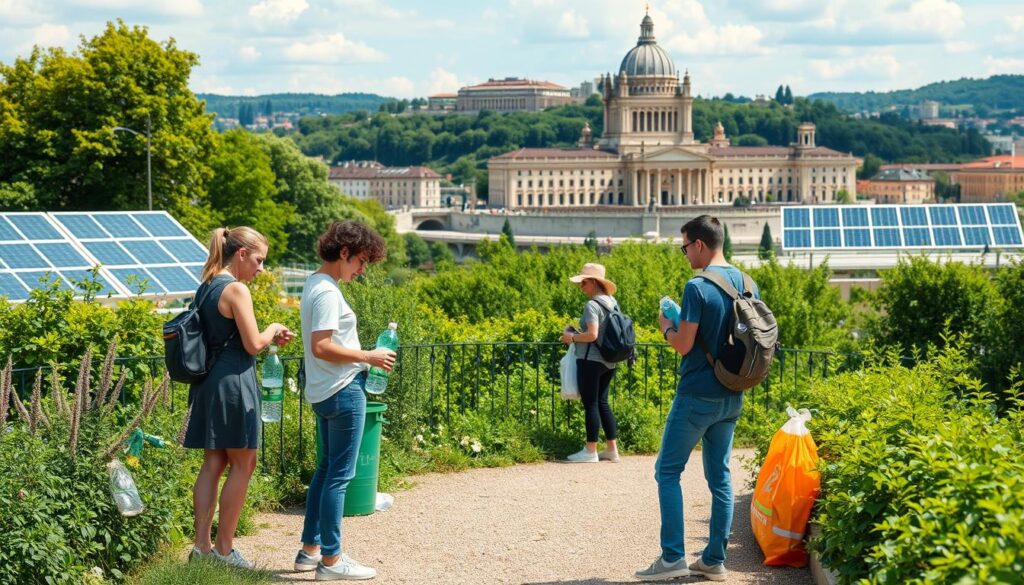 Eco-friendly practices at European landmarks