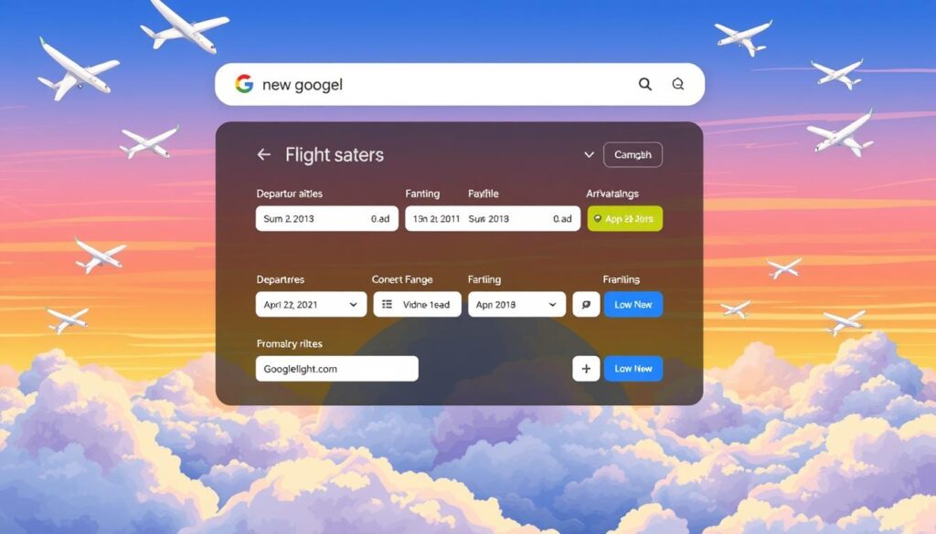 Google Flights search