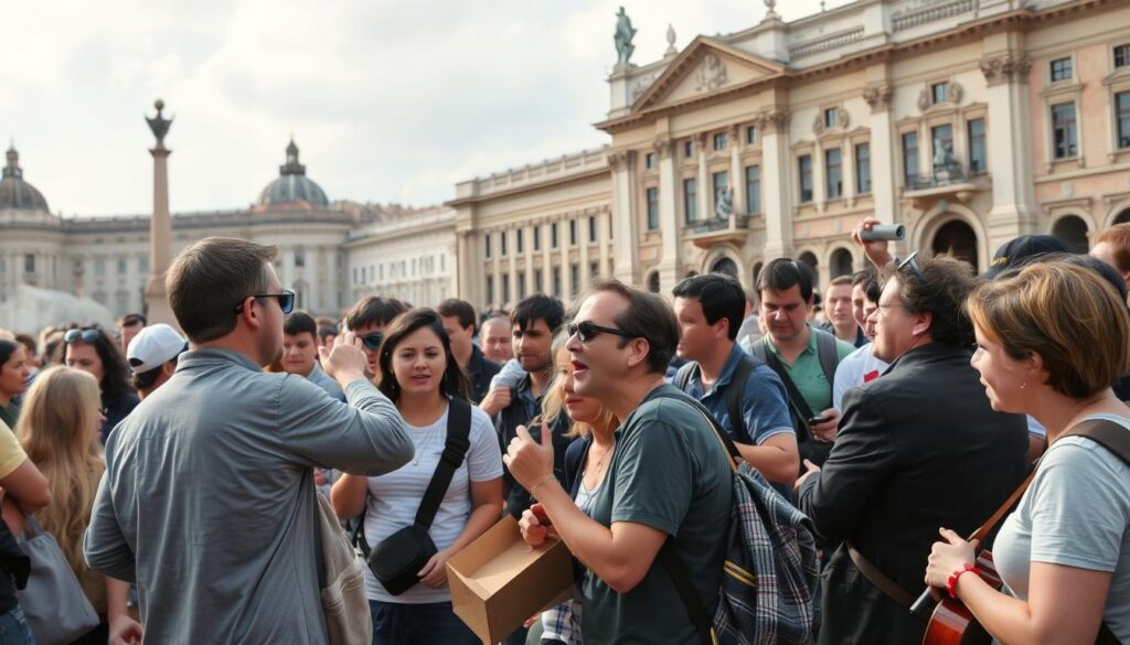 Offensive Behavior at Famous European Sites