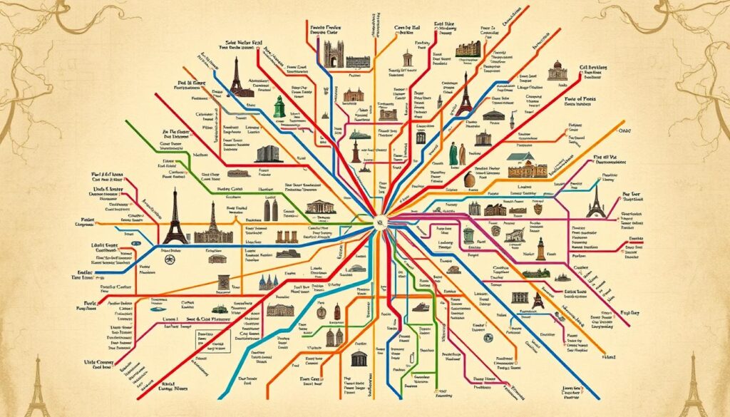 Paris metro map