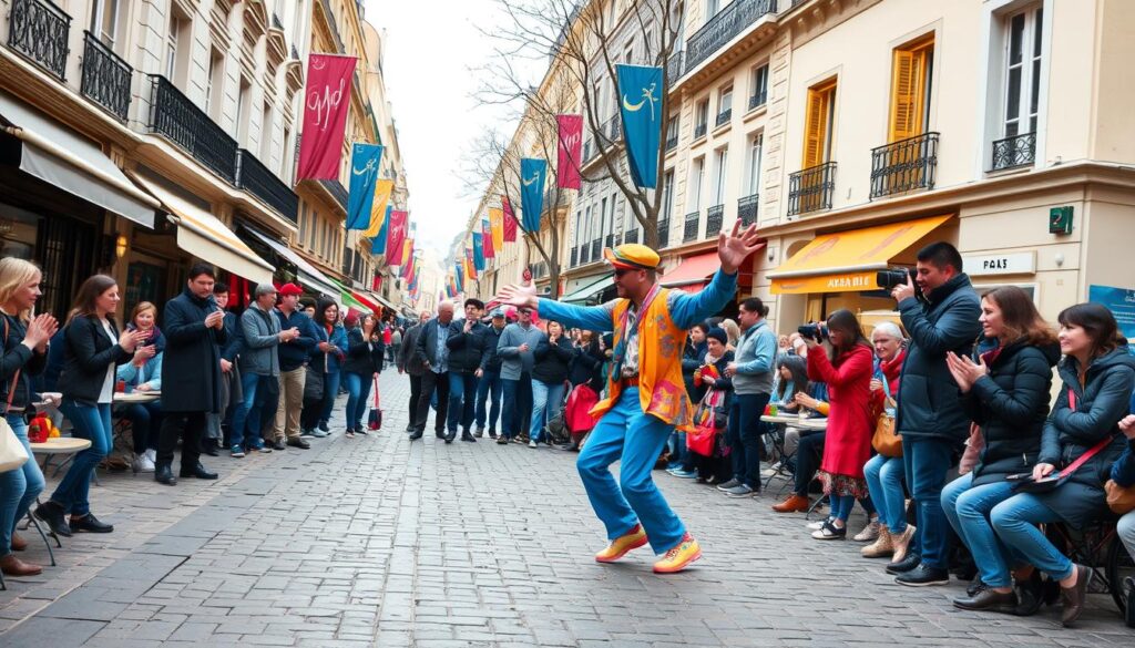 Paris street performer