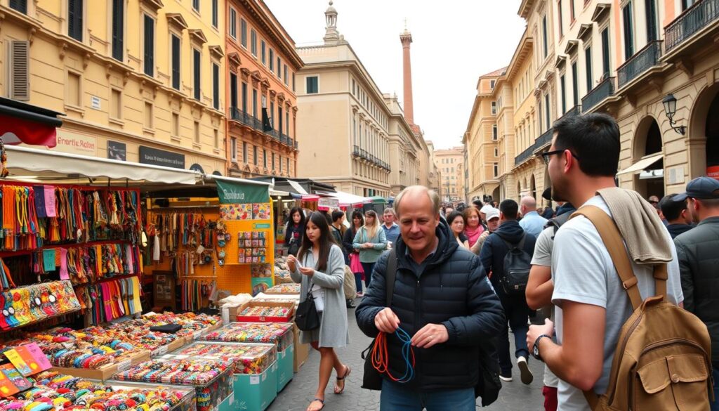 Rome street vendor scam