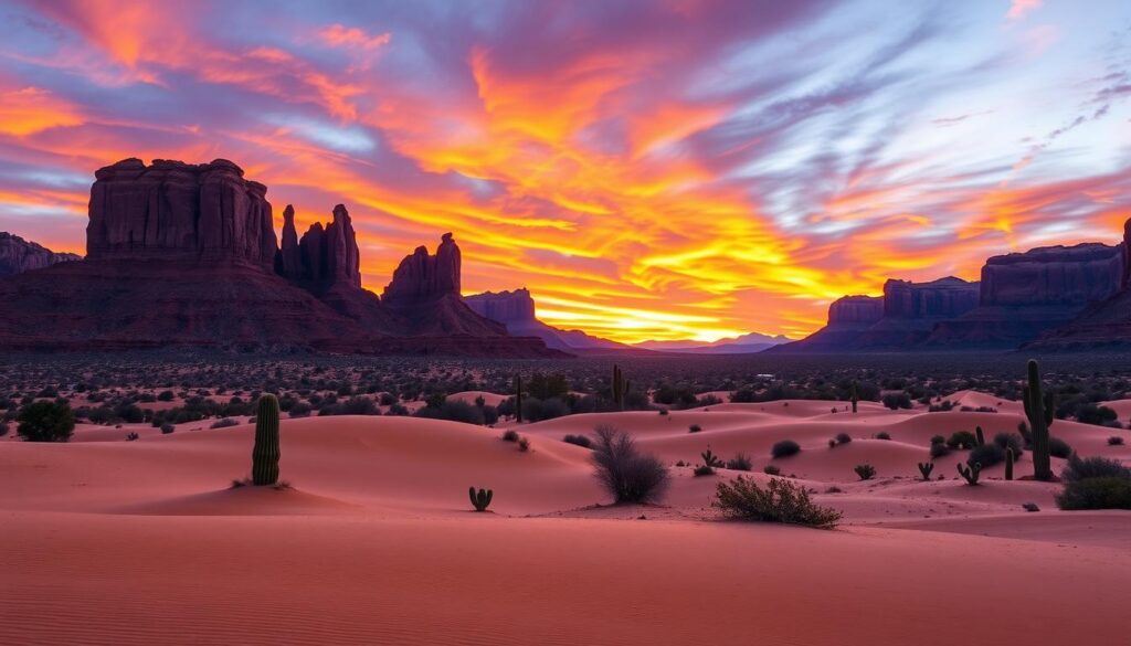 Scenic desert landscapes