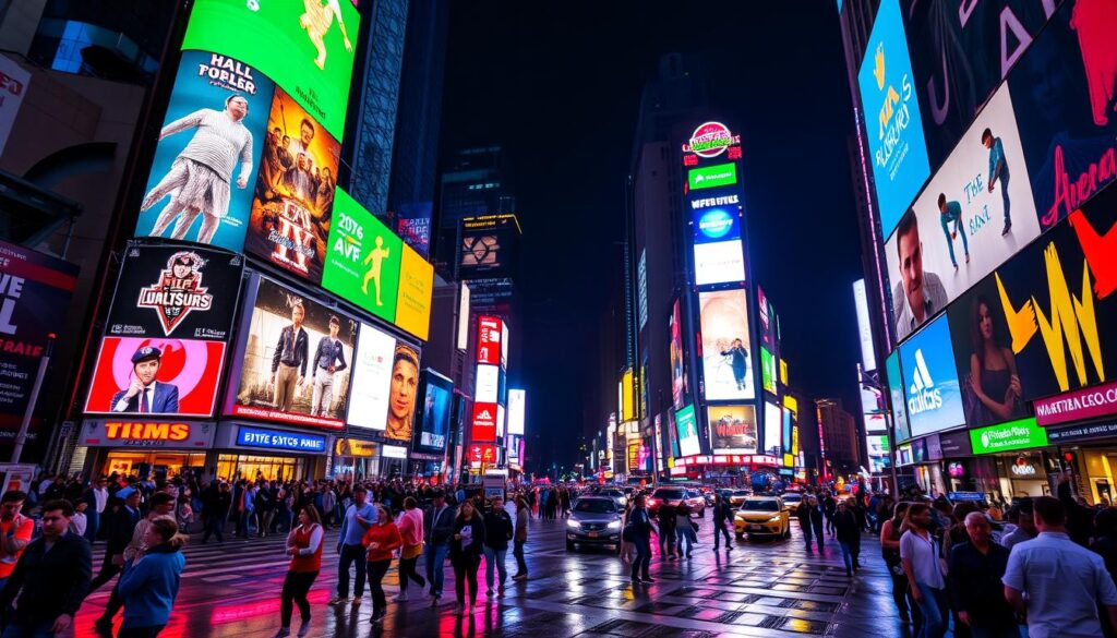 Times Square neon lights