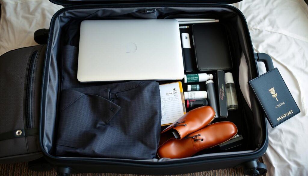 business travel packing