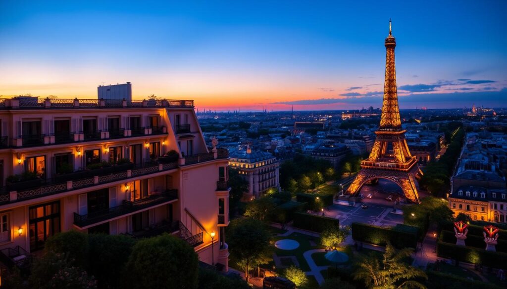 hotels near eiffel tower overlooking the city