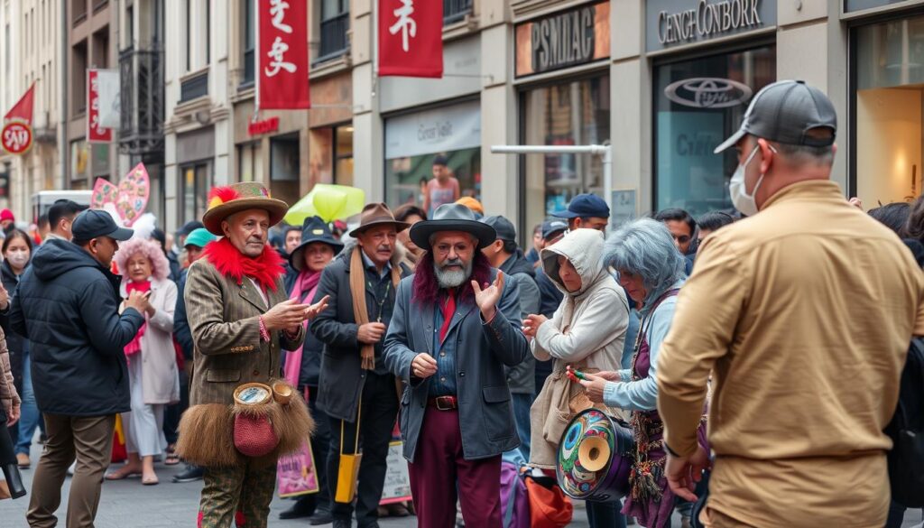 street performer scams