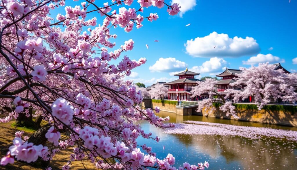 cherry blossom season in japan
